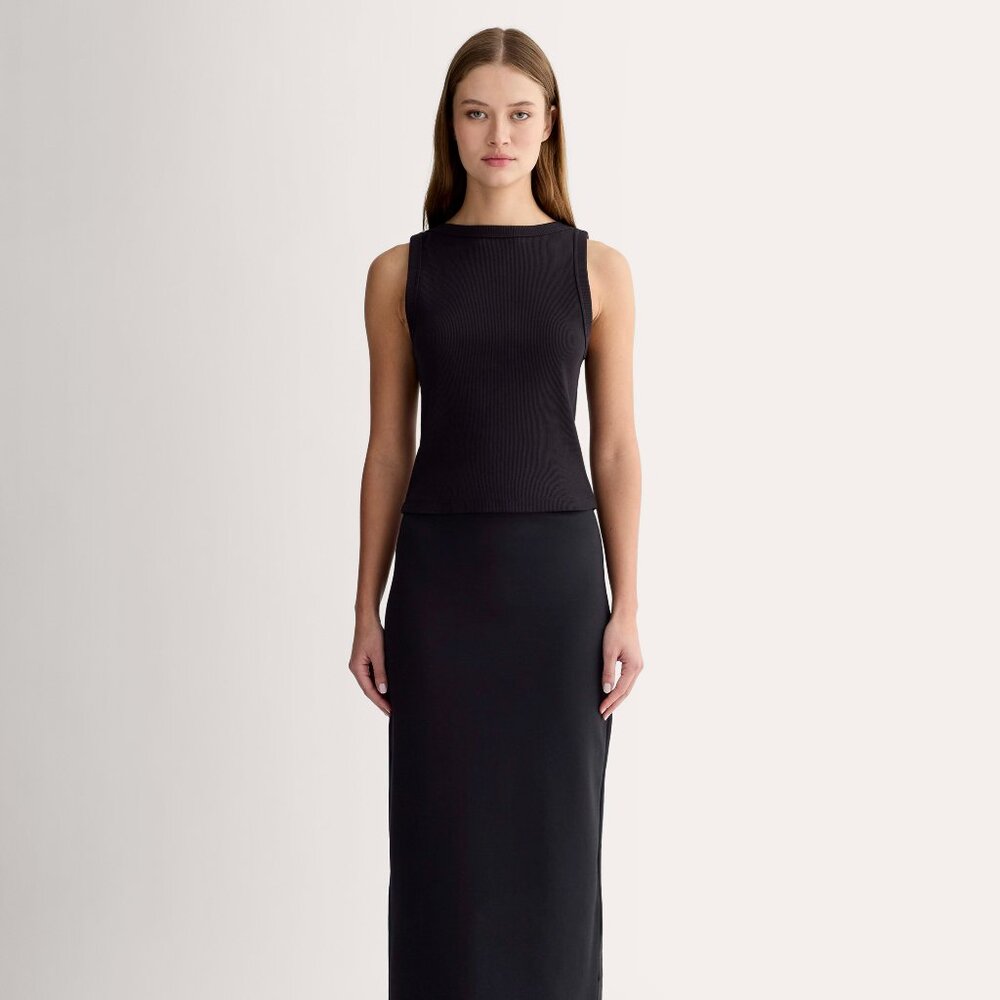 NWT Everlane's classic Dream Maxi Skirt in black, size small